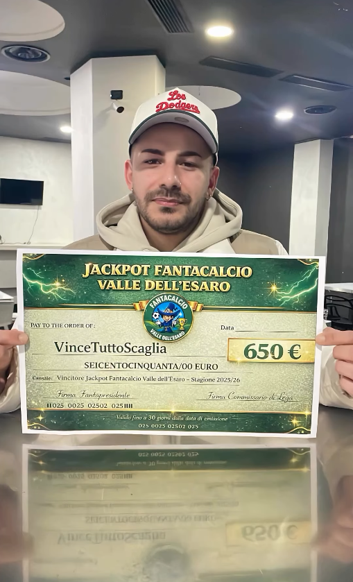 Vincitore Jackpot 105 Punti